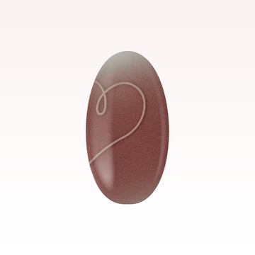 Touch of Love gel nagelstickers met nude ombre en wit hartlijntje – STICK&GO